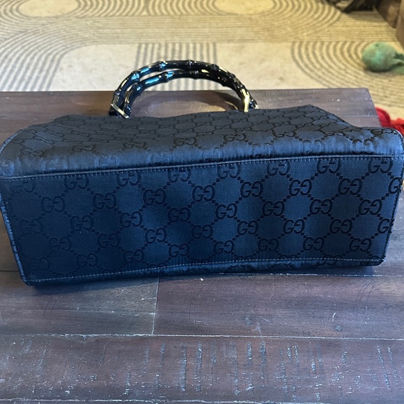 Vintage Gucci Diana Nylon Monogram Bamboo Tote - Picture 6 of 13